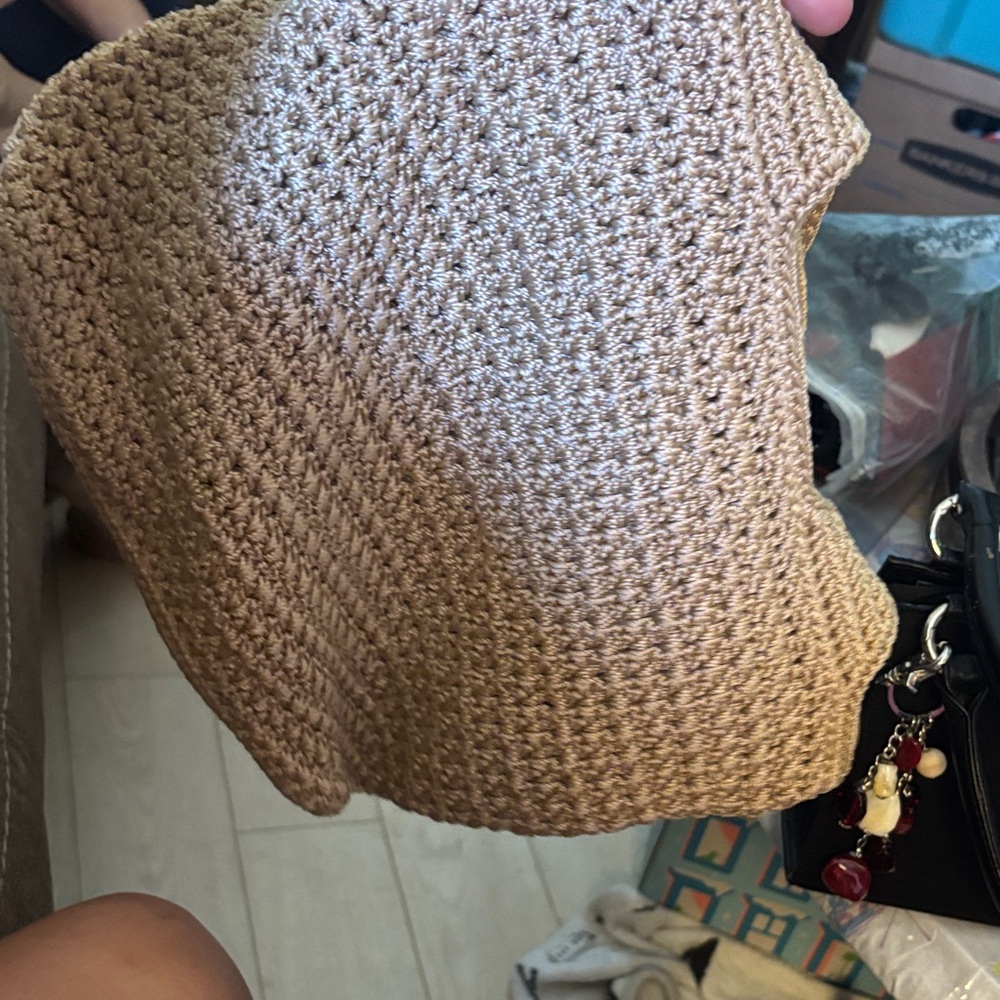 The Sak Tan and Yellow Crochet Accessory